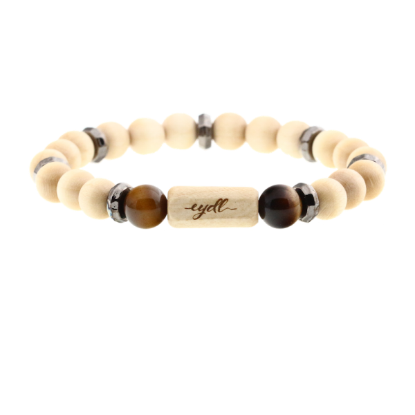 "Hope" beads bracelet Energy Prince (maple) - EYDL - with tiger's-eye